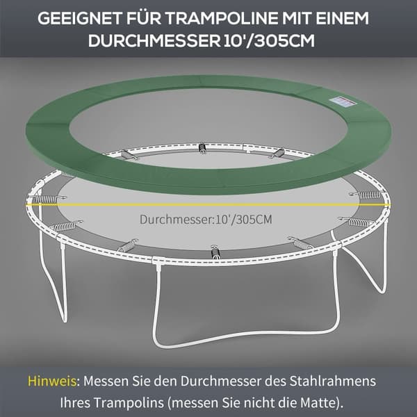 Trampolintillbehörsset, Ø 305cm, Grön