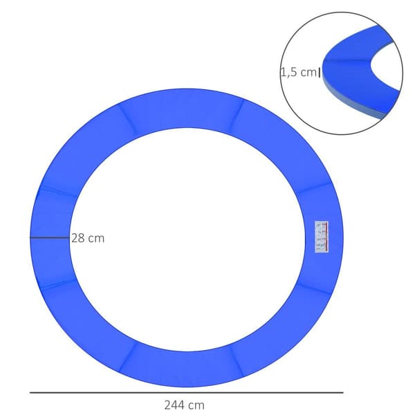 Hyppyritarvikkeiden setti, Ø 244 cm, sininen