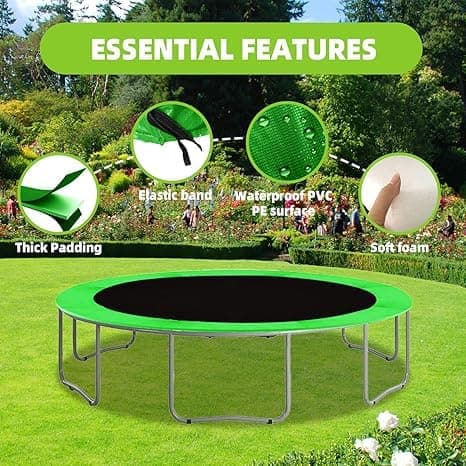 OBOSOE 2-Pack Kantskydd studsmatta ,244-396 cm diameter - blå+grön