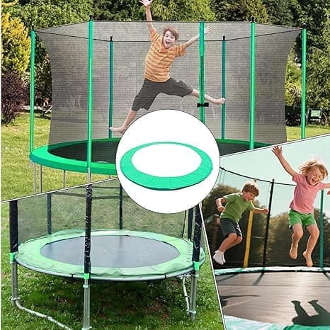 OBOSOE 2-Pack Kantskydd studsmatta ,244-396 cm diameter - blå+grön