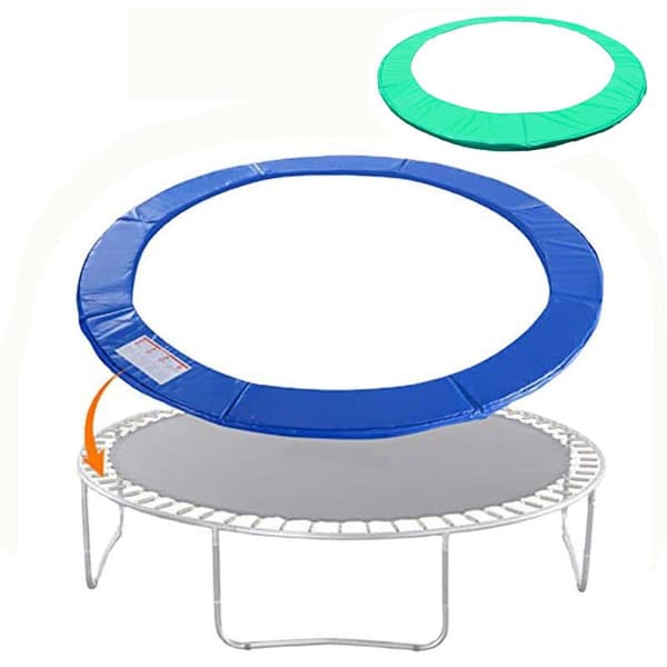 OBOSOE 2-Pack Kantskydd studsmatta ,244-396 cm diameter - blå+grön Diameter: 3,66 m