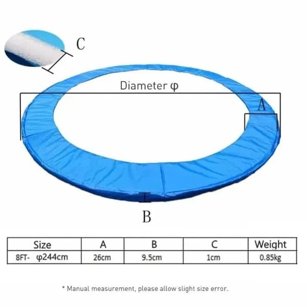 Lollanda Blue Trampolin Låg - Trampolin Tilbehør, Trampolin Round Edge Cover