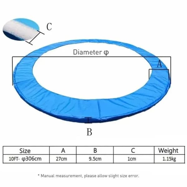 Lollanda Blue Trampolin Låg - Trampolin Tilbehør, Trampolin Round Edge Cover