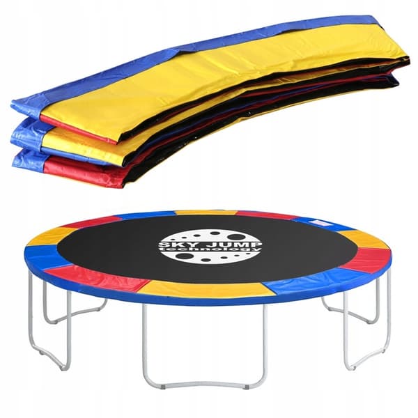 FJEDERBESKYTTELSE TIL TRAMPOLIN 244-252 cm 8 FT FARVE STÆRK HOLDBAR BESKYTTER
