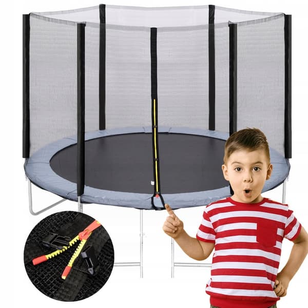 Trampolinnät 10 fot 300/305/312 cm för 6 stolpar, starkt och hållbart