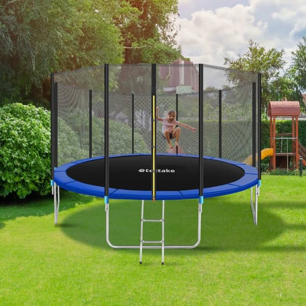 Studsmatta Garfunky med skyddsnät , upp till 80 kg - 457 cm