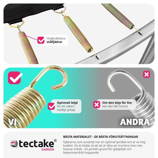 Studsmatta Garfunky med skyddsnät , upp till 80 kg - 244 cm