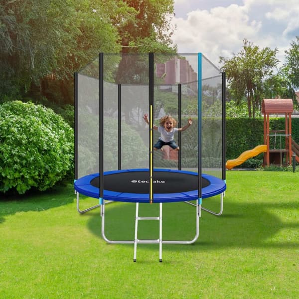 Studsmatta Garfunky med skyddsnät , upp till 80 kg - 244 cm