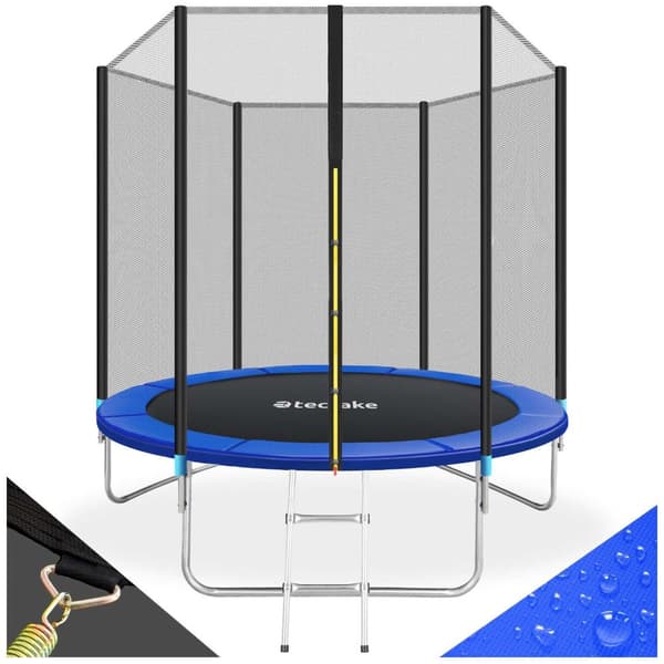 Studsmatta Garfunky med skyddsnät , upp till 80 kg - 244 cm