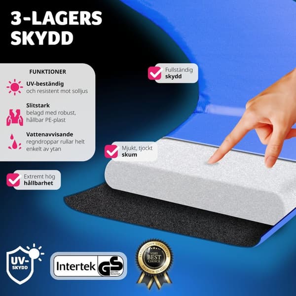 Studsmatta Garfunky med skyddsnät , upp till 80 kg - 396 cm