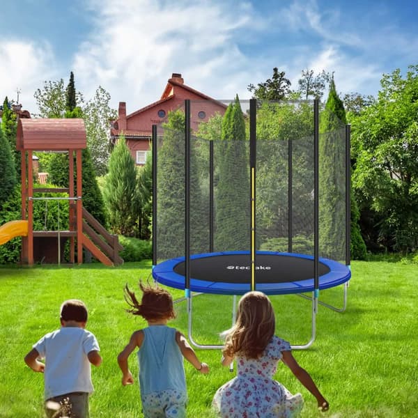Trampolin med sikkerhedsnet - 244 cm