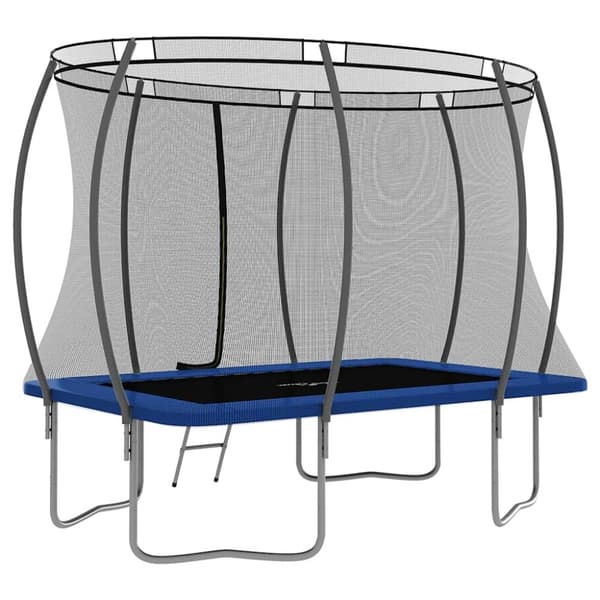 vidaXL trampolinsæt 274x183x76 cm 150 kg rektangulær