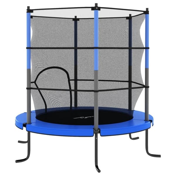 vidaXL Trampoliini suojaverkolla pyöreä 140x160 cm sininen