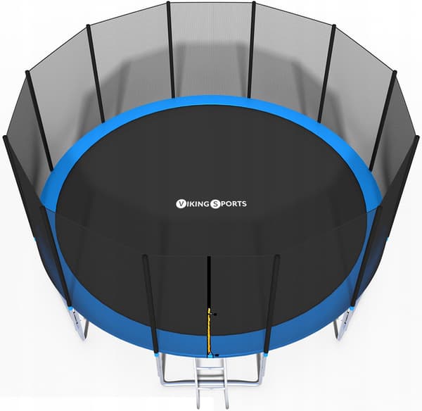 Trampolin - blå - 465 cm - med net og stige - op til 180 KG