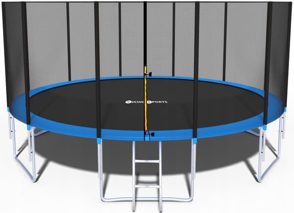 Trampolin - blå - 465 cm - med net og stige - op til 180 KG