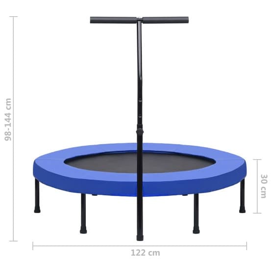 Studsmatta Med Handtag Och Säkerhetsskydd 122 Cm