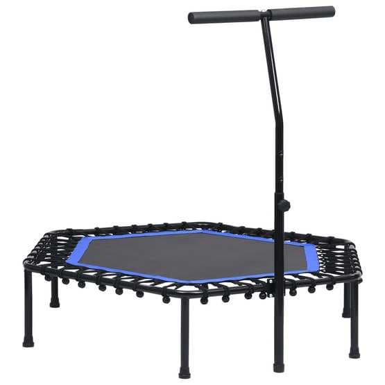 Studsmatta Med Handtag Blå/Svart - 122 Cm