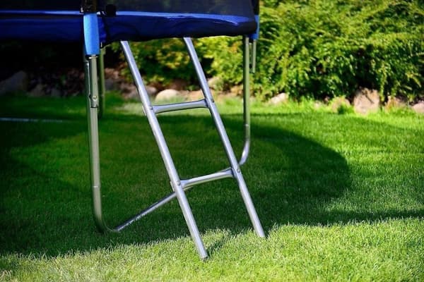 Trampolin 244 cm med sikkerhedsnet - op til 200 lbs - blå