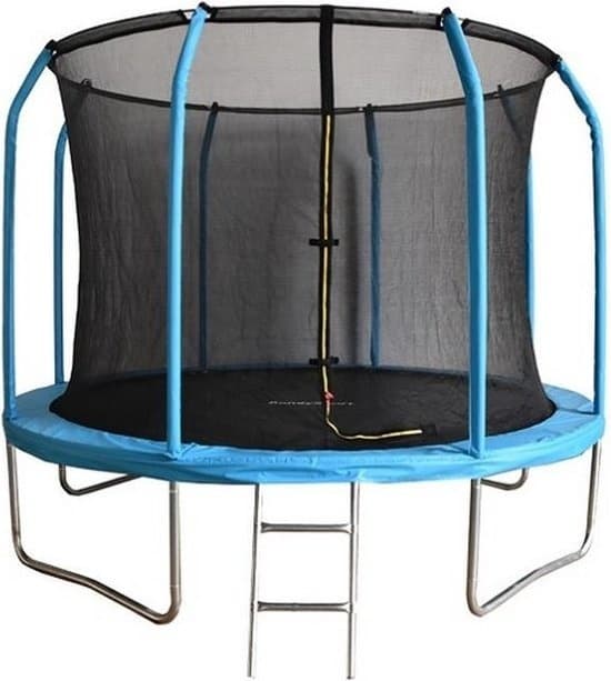 Trampolin - 10' - med sikkerhedsnet & stige - blå
