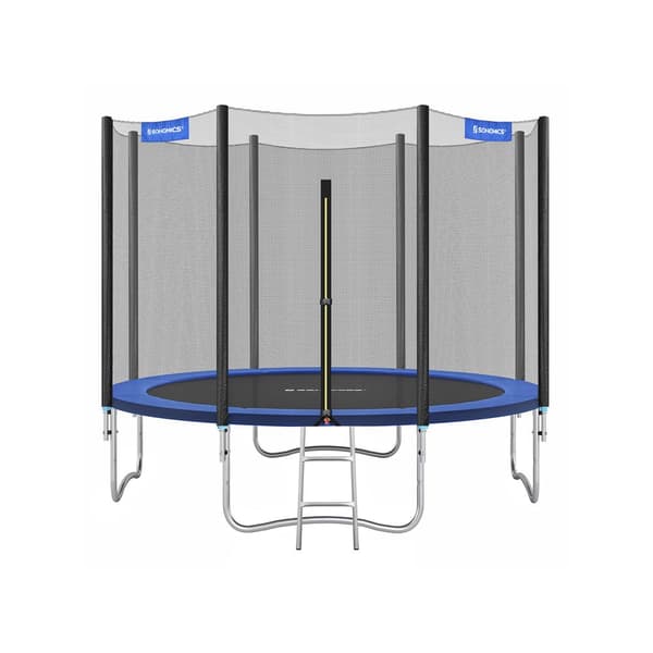 Trampolin med säkerhetsnät - fodrad kant - Safe - Ø 305 cm - blå