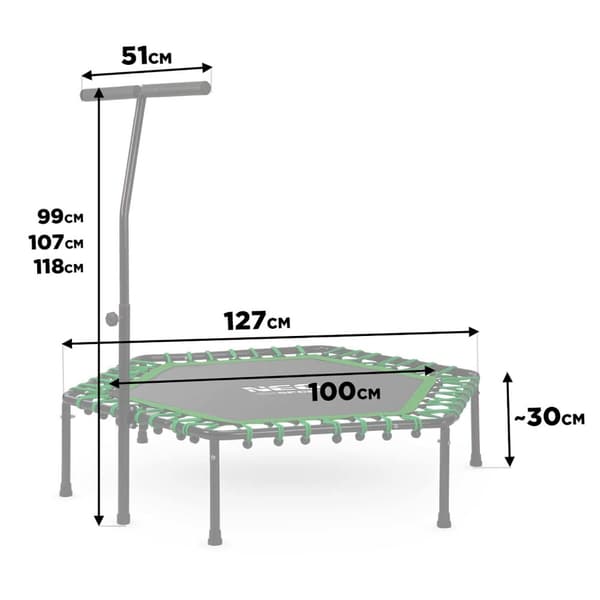 Fitnessstudsmatta - Grön - 127 cm