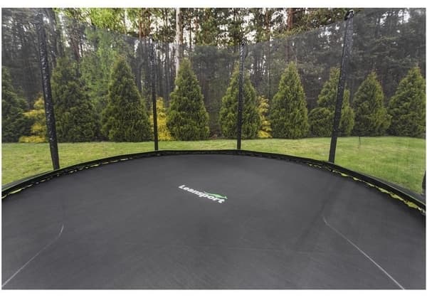Trampolin - 244 cm - grøn sort - sikkerhedsnet - op til 100 kg