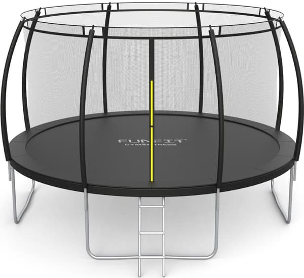 Studsmatta med nät - 435 cm - 14 FT - svart - upp till 150 kg