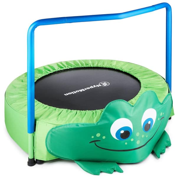 Sammakko - minitrampoliini lapsille - kahvalla - max 25 kg - 91 cm - kotiin ja puutarhaan