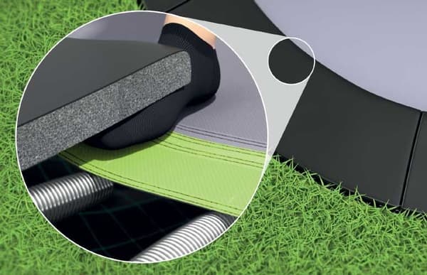 Acrobat Buried Trampolin Primus Flat 427 x 305 cm, Sort