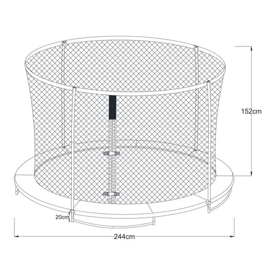 Trampolin - Boston Inground And Onground 8 Ft - Sort