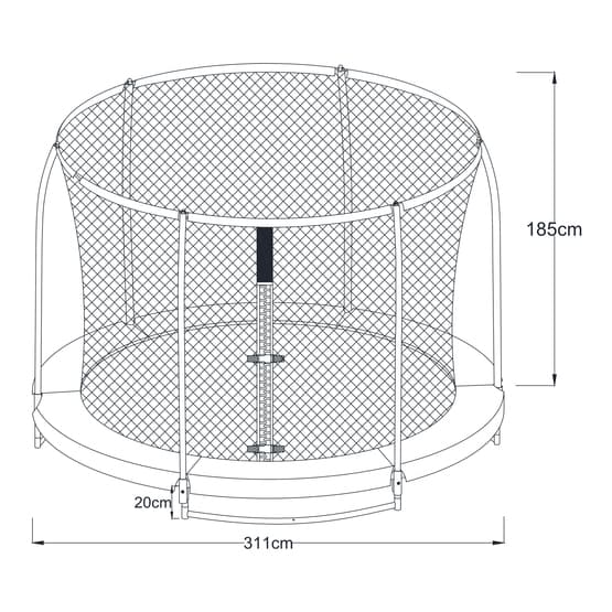 Trampolin - Boston Inground And Onground 10 Ft - Grøn