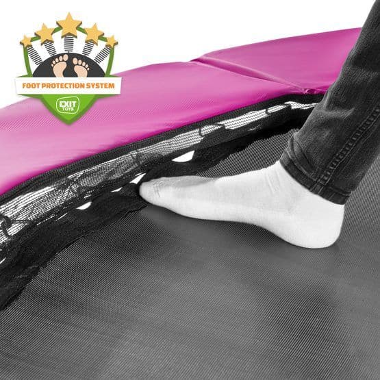 Exit Silhouette Nedgrävd Studsmatta Ø183Cm Med Skyddsnät - Rosa