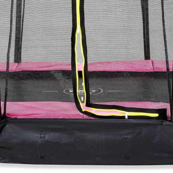Exit Silhouette Nedgrävd Studsmatta Ø244Cm Med Skyddsnät - Rosa