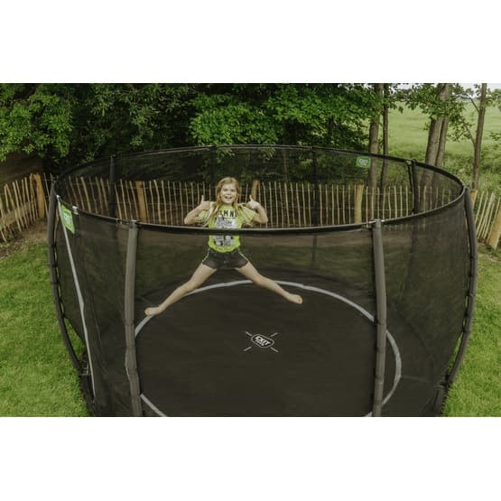 Exit Dynamic Marktrampolin Ø366Cm Med Skyddsnät - Svart
