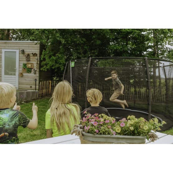 Exit Dynamic Marktrampolin Ø366Cm Med Skyddsnät - Svart