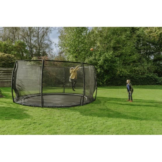 Exit Dynamic Marktrampolin Ø427Cm Med Skyddsnät - Svart