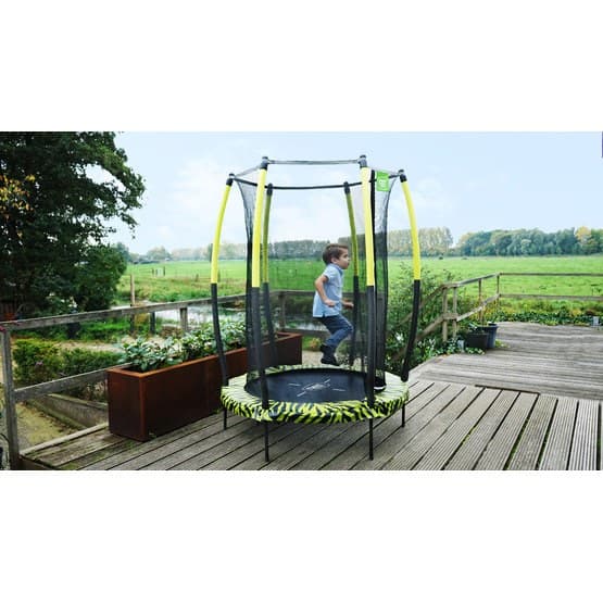 Exit Tiggy Junior Studsmatta Med Skyddsnät Ø140Cm - Svart/Grön