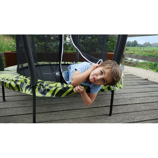 Exit Tiggy Junior Studsmatta Med Skyddsnät Ø140Cm - Svart/Grön