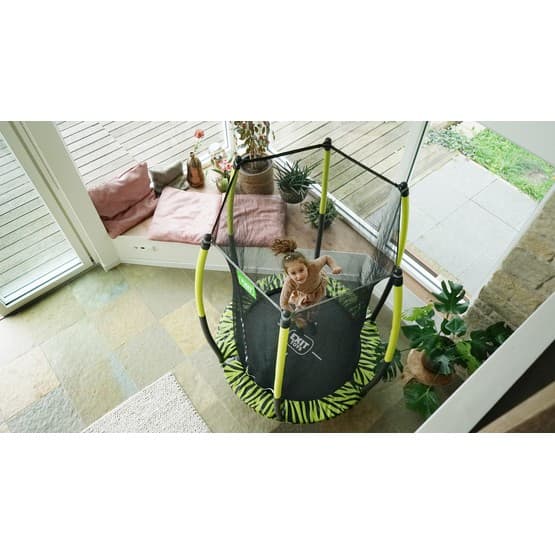 Exit Tiggy Junior Studsmatta Med Skyddsnät Ø140Cm - Svart/Grön