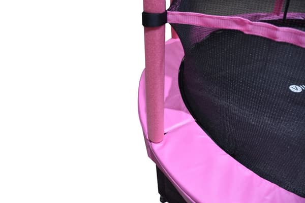 Trampolin - 140 cm - med sikkerhedsnet - pink