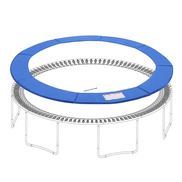 Rootz Edge Cover - Trampolin Kantskydd - Trampolin Säkerhetsdyna - Trampolin Vaddering - Trampolin Frame Cover - Trampolin Rim Cover - Blå - 305 cm