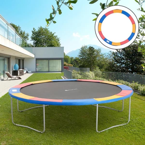 Rootz Trampolin Fælg Cover - Kant Cover - Vejrbestandig - Farverig - 366 Cm