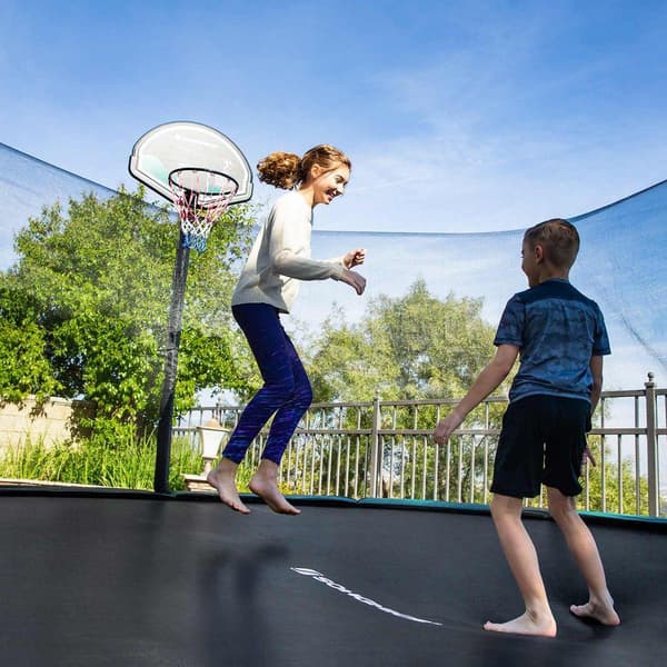 Rootz Trampolin - Trampolin hoppduk - Utomhusstudsmatta - Barnstudsmatta - Hoppmatta - Rund studsmatta - Svart - 366 cm
