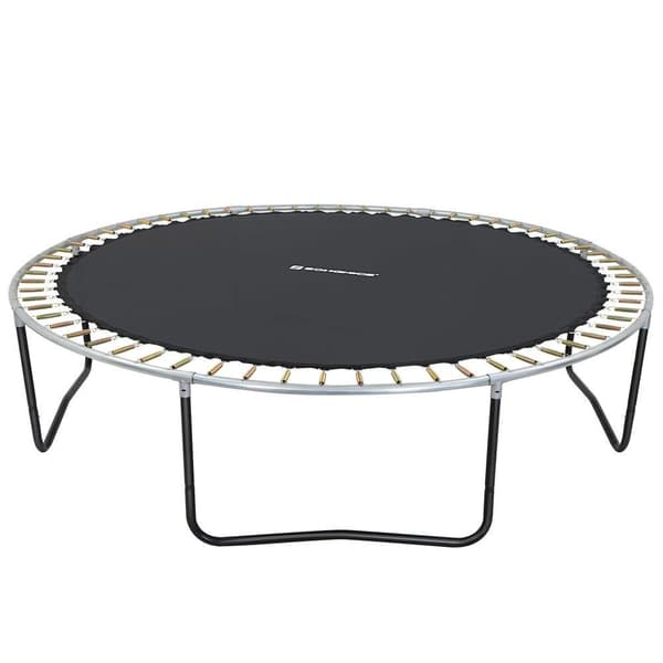 Rootz Trampolin - Trampolin hoppduk - Utomhusstudsmatta - Barnstudsmatta - Hoppmatta - Rund studsmatta - Svart - 366 cm