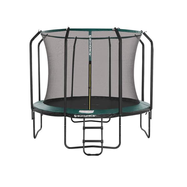 Rootz Trampolin - Trampolin med indre net - Børnetrampolin - Voksentrampolin - Udendørstrampolin - Fitnesstrampolin - Rektangulær trampolin - Sort-mør