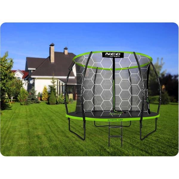 Trampolin 252 cm - med säkerhetsnät 252 cm - 8ft profil - Neo-Sport