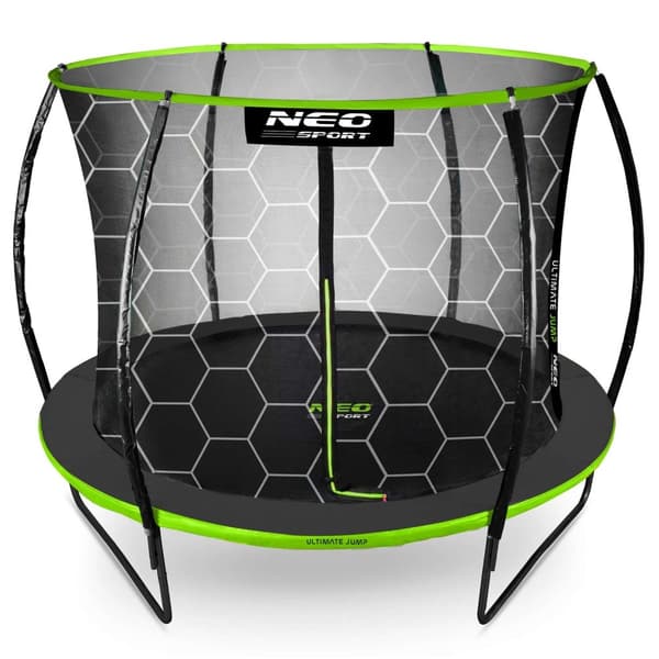 Trampolin 252 cm - med säkerhetsnät 252 cm - 8ft profil - Neo-Sport