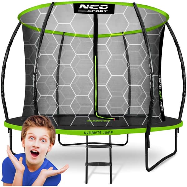 Trampolin 252 cm - med sikkerhedsnet 252 cm - Profil 8ft - Neo-Sport