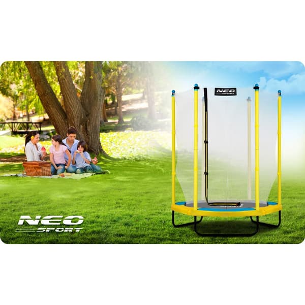Børnetrampolin 140 cm - 4,5ft - gul grøn