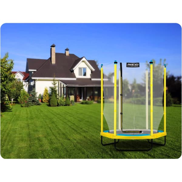 Børnetrampolin 140 cm - 4,5ft - gul grøn